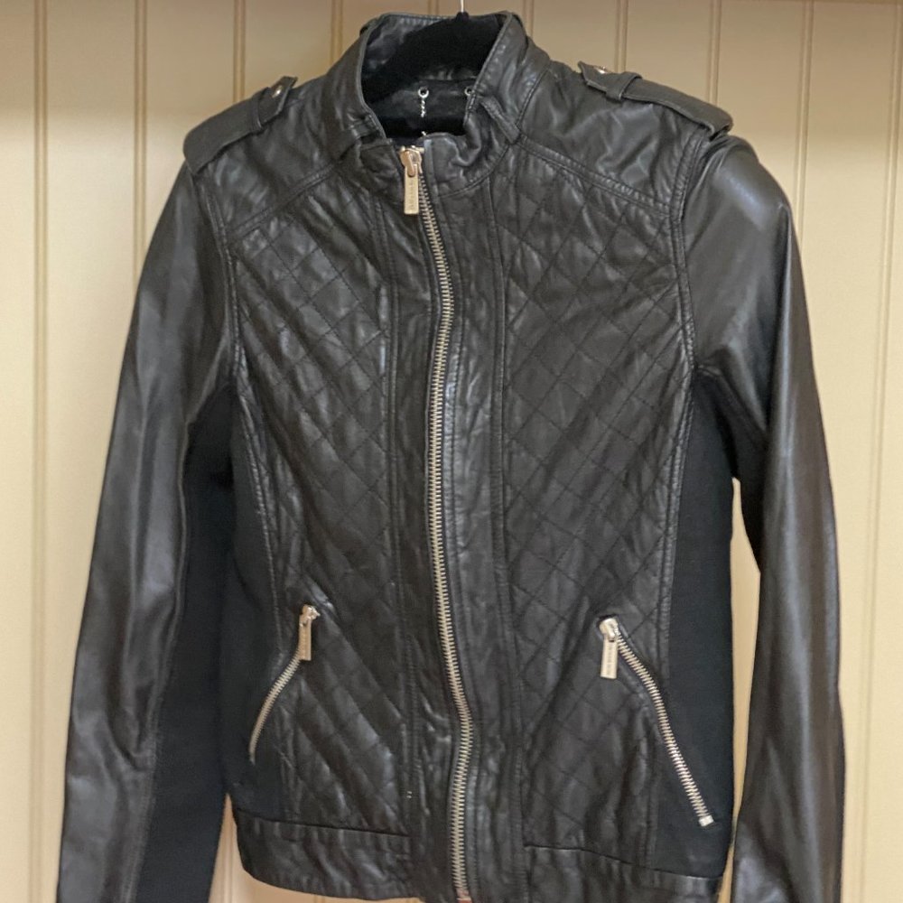 Micahel Kors quilted leather moto jacket